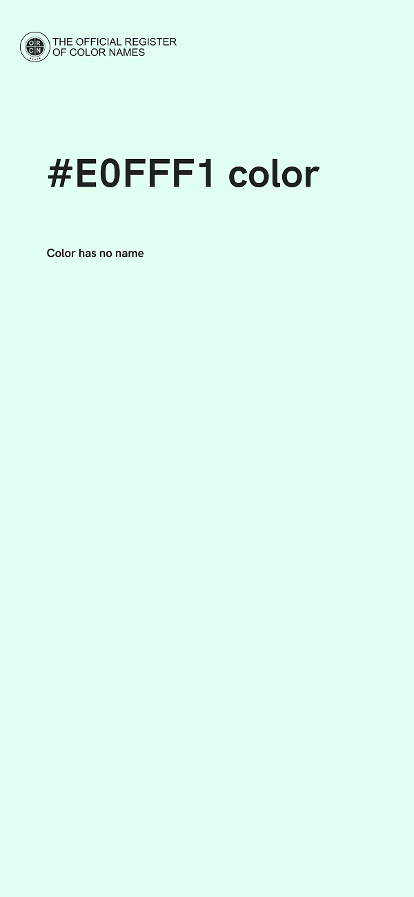 #E0FFF1 color image