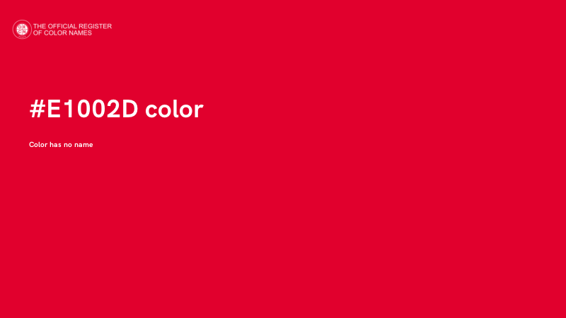 #E1002D color image