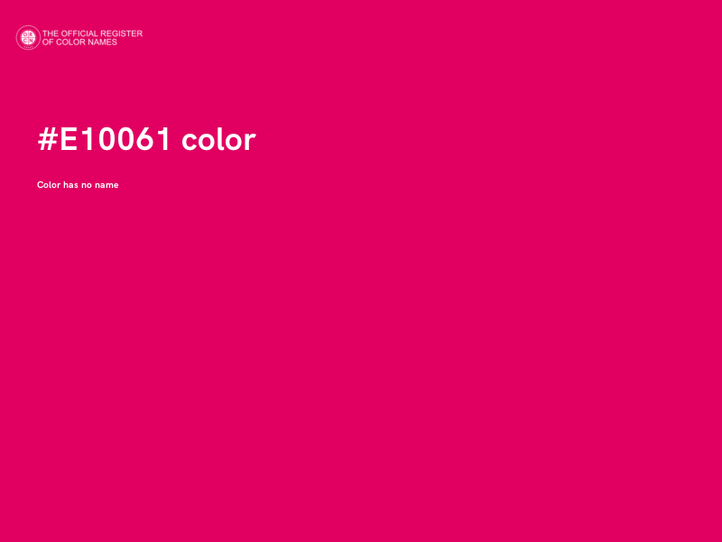 #E10061 color image
