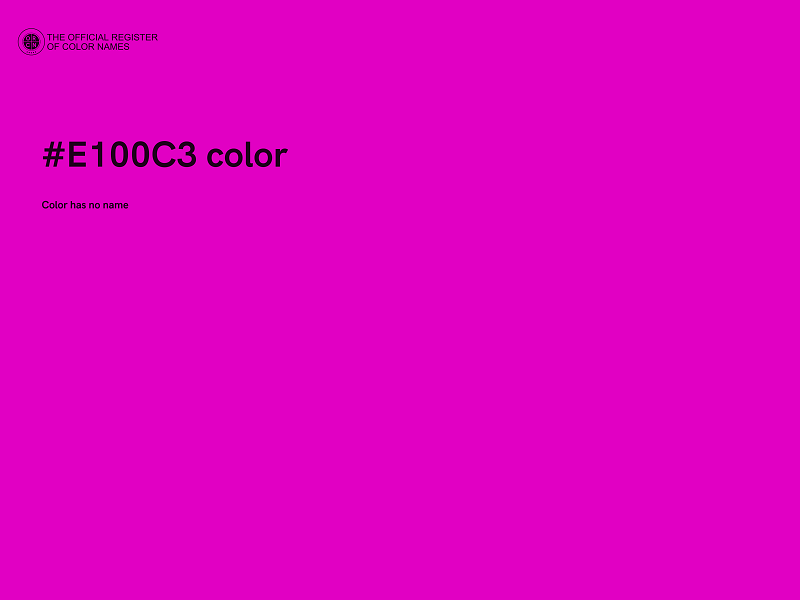 #E100C3 color image