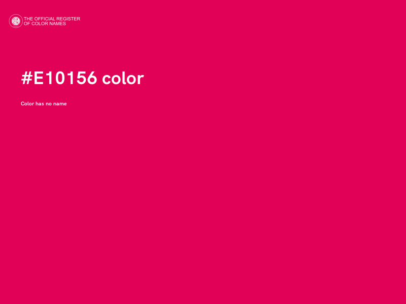 #E10156 color image