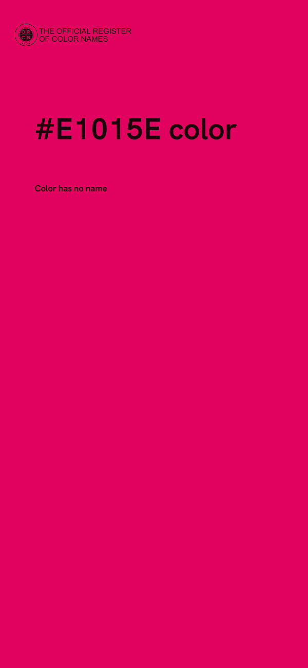 #E1015E color image
