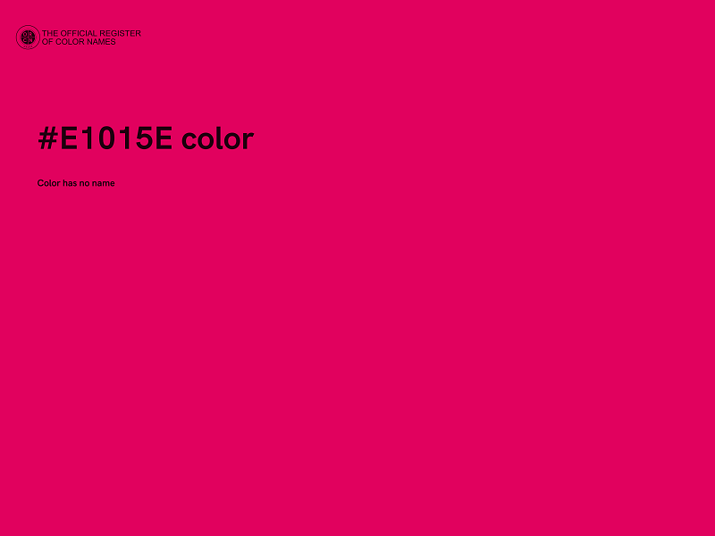 #E1015E color image