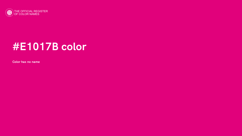#E1017B color image