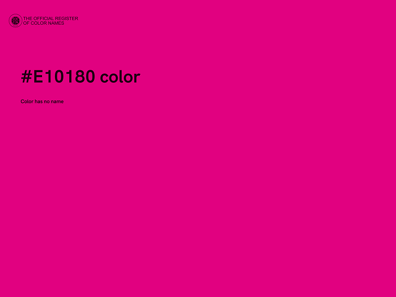 #E10180 color image