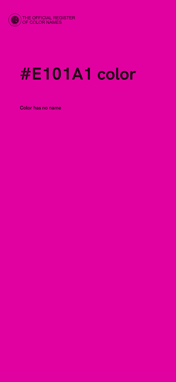 #E101A1 color image