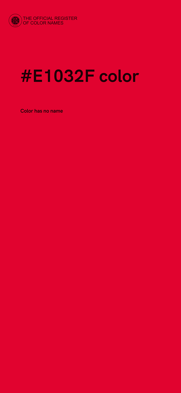 #E1032F color image