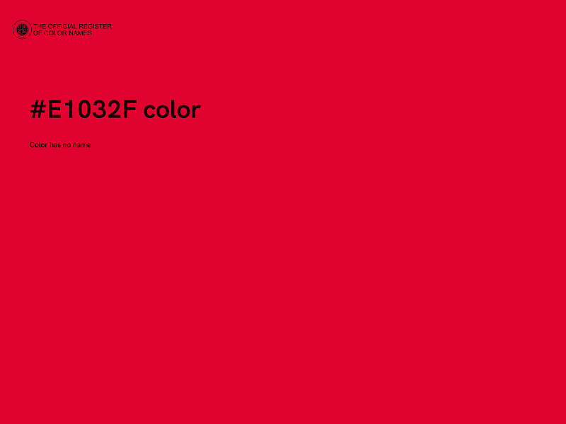#E1032F color image