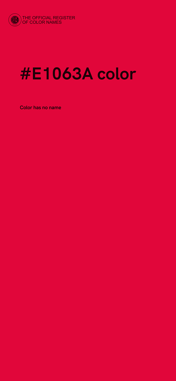 #E1063A color image