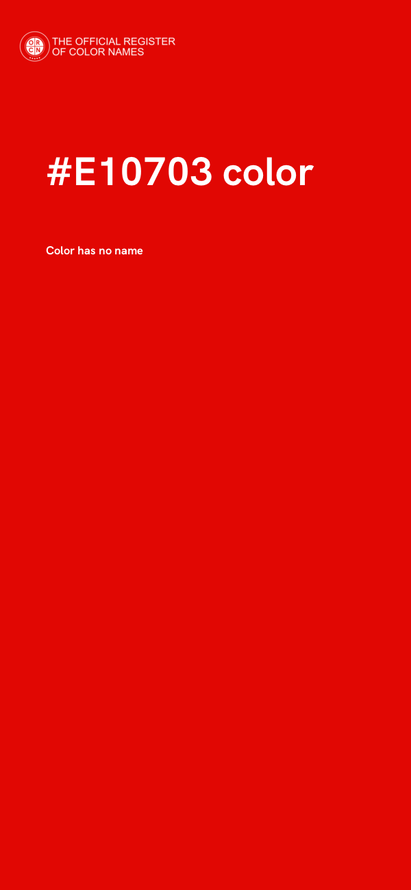 #E10703 color image