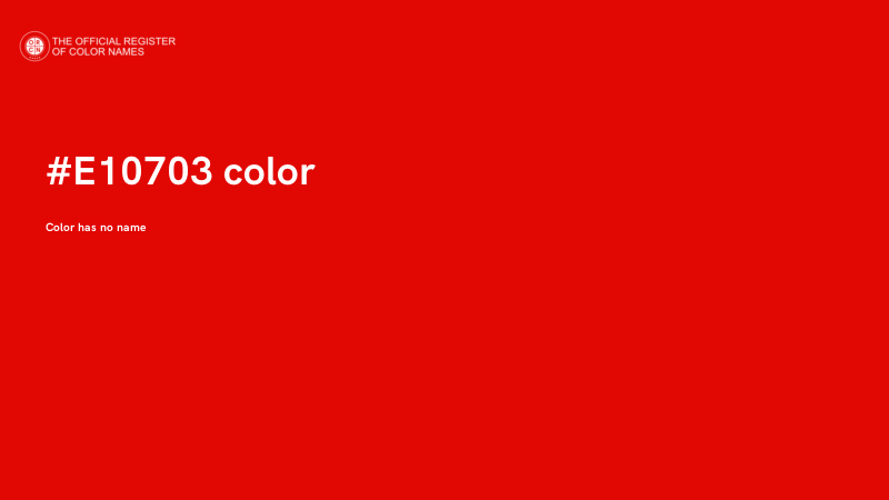 #E10703 color image