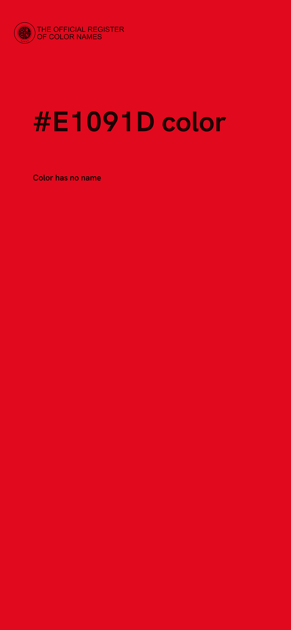 #E1091D color image