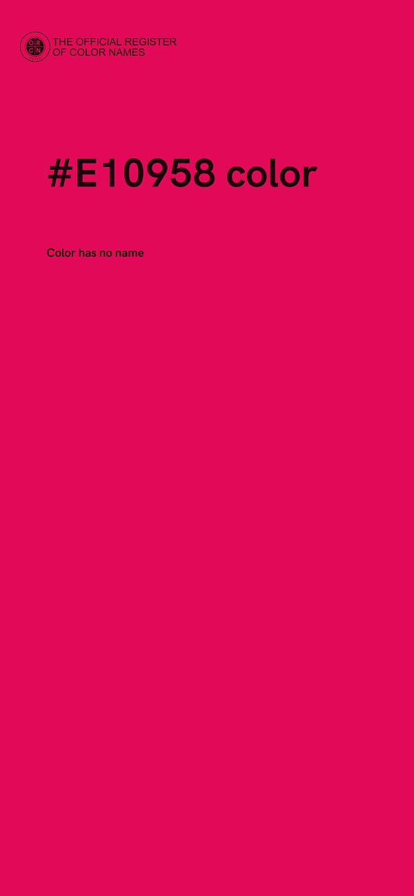 #E10958 color image