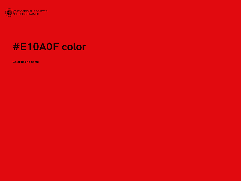 #E10A0F color image