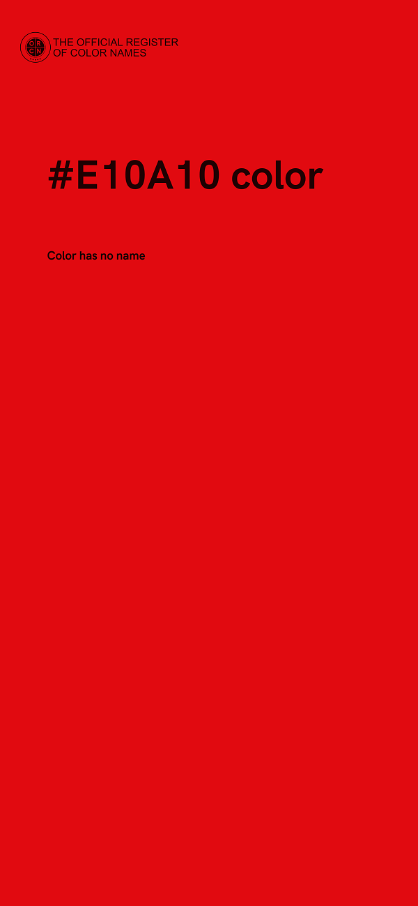 #E10A10 color image