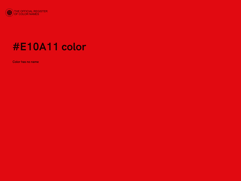 #E10A11 color image