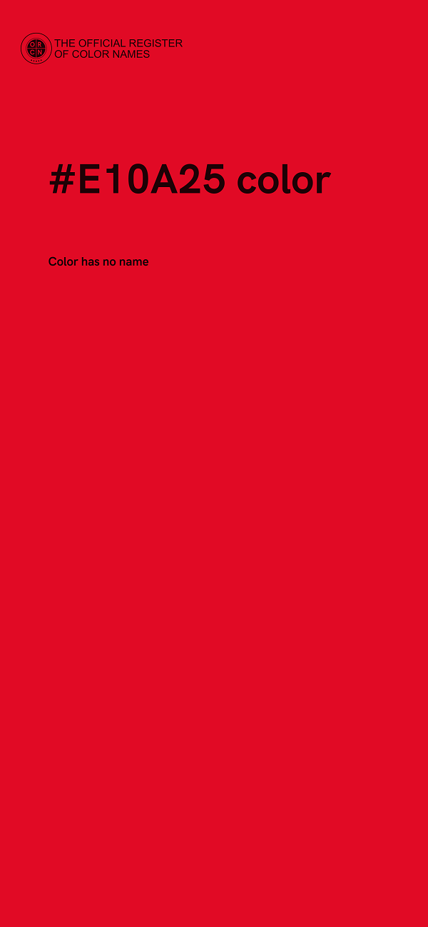 #E10A25 color image