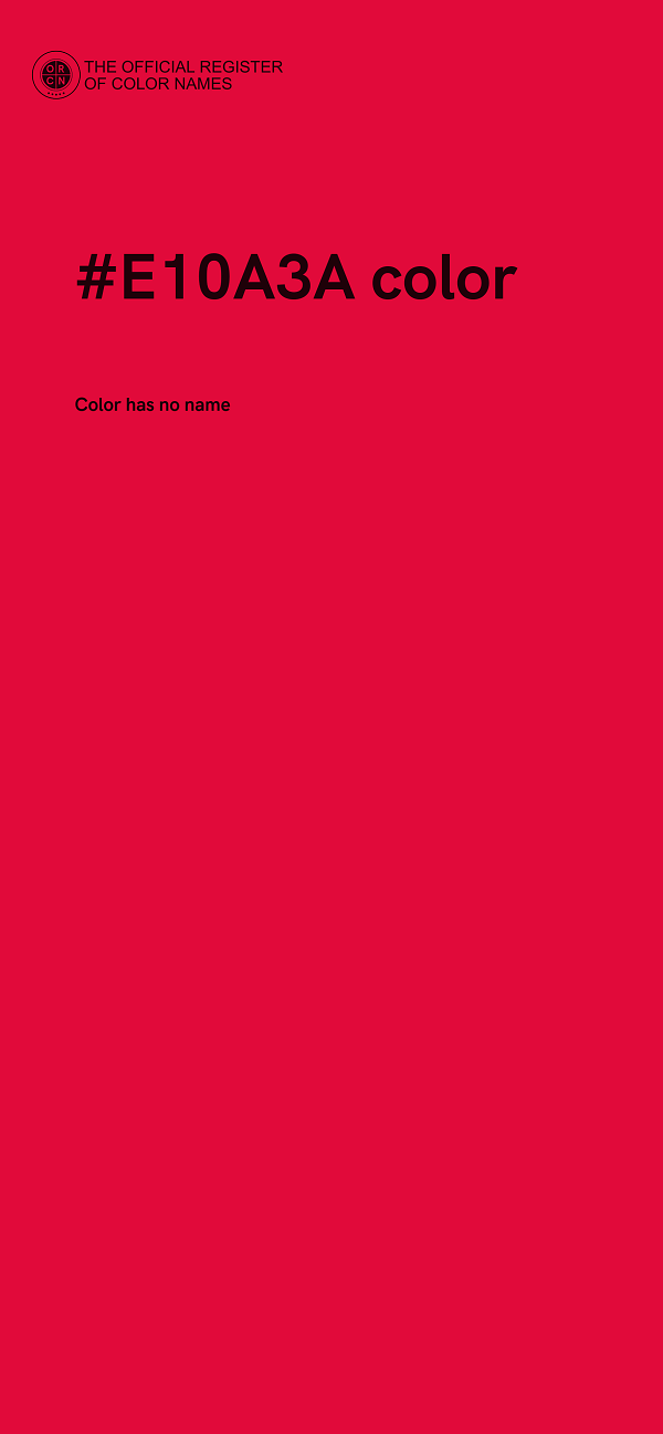 #E10A3A color image