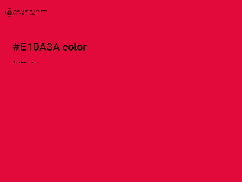 #E10A3A color image