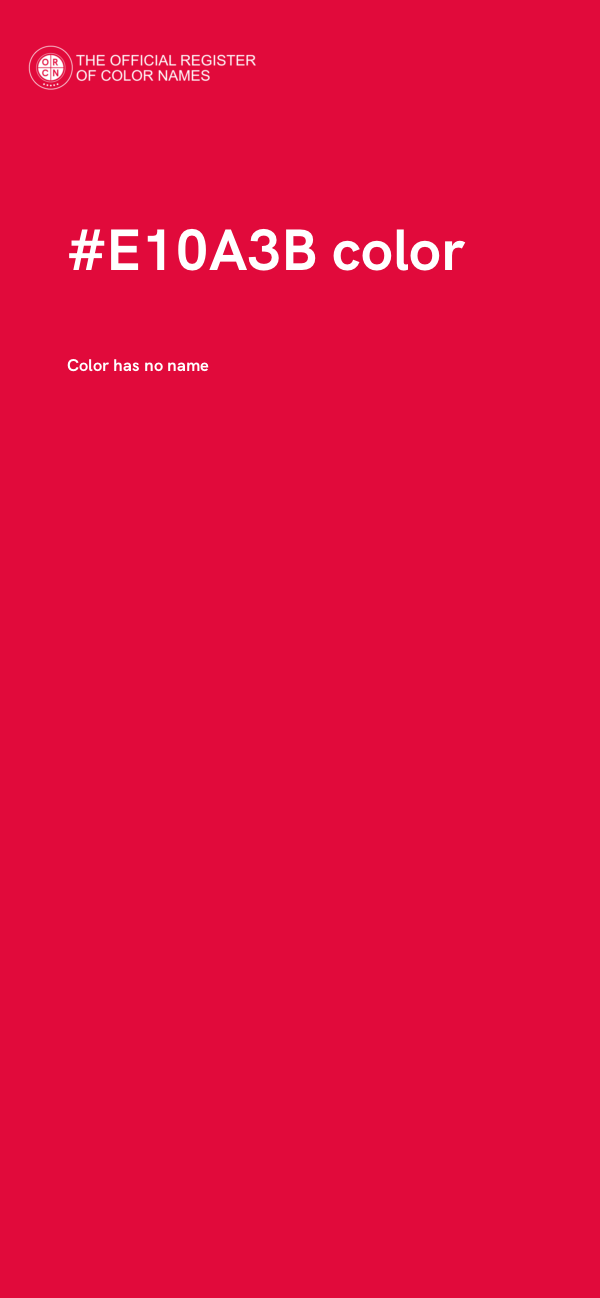 #E10A3B color image