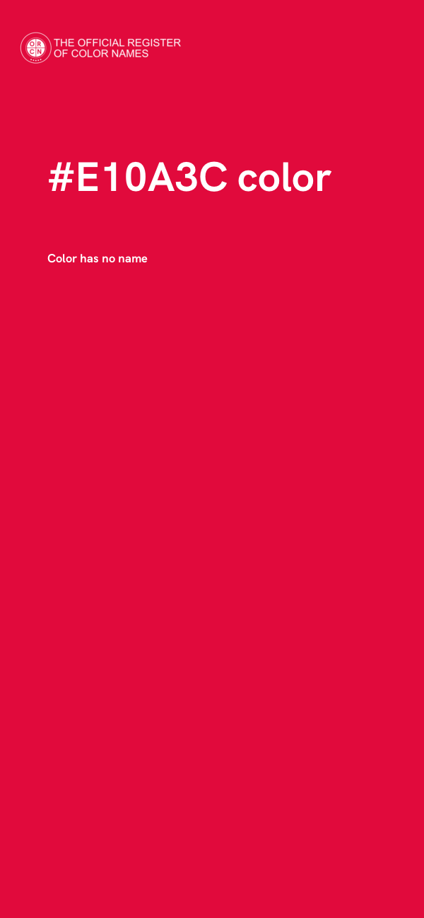 #E10A3C color image