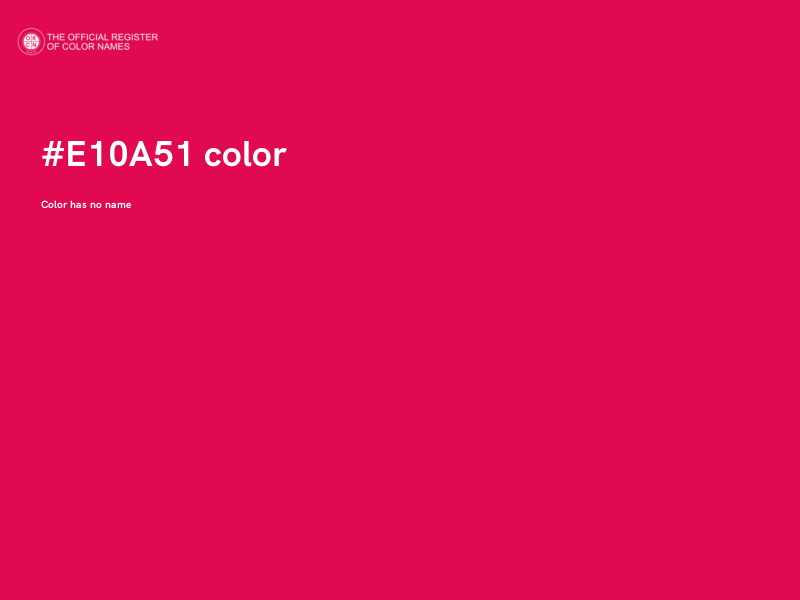 #E10A51 color image