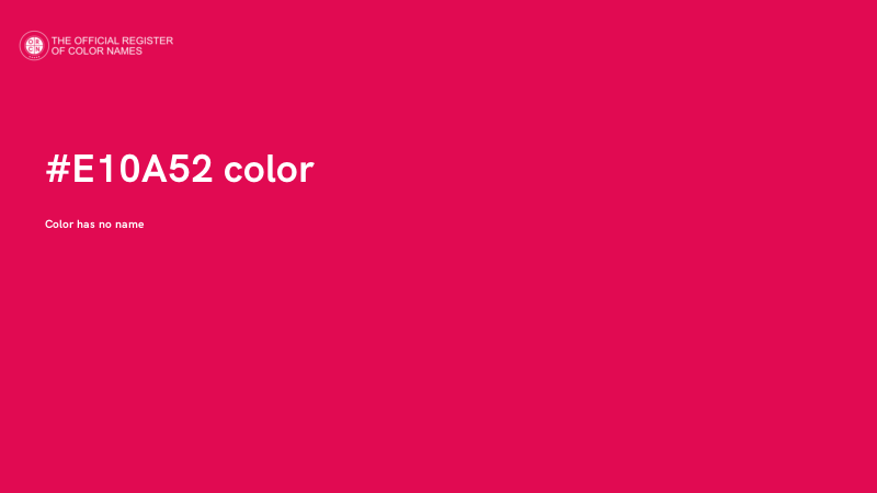 #E10A52 color image