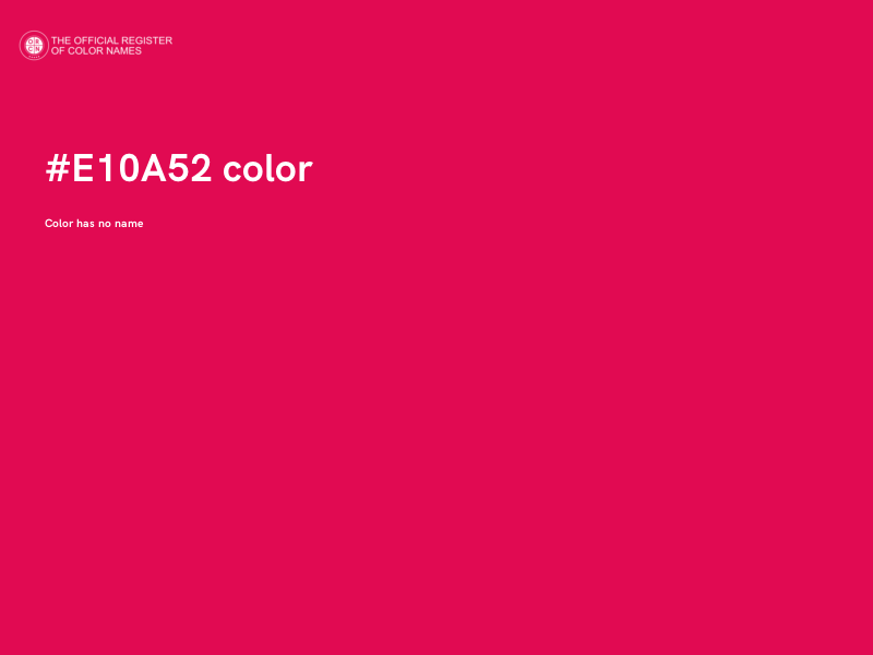 #E10A52 color image