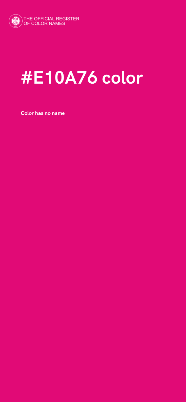 #E10A76 color image
