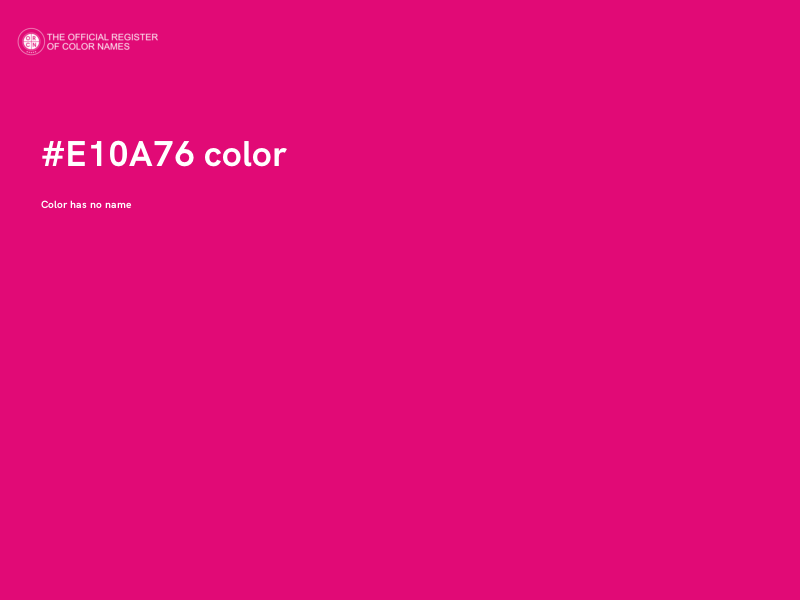 #E10A76 color image