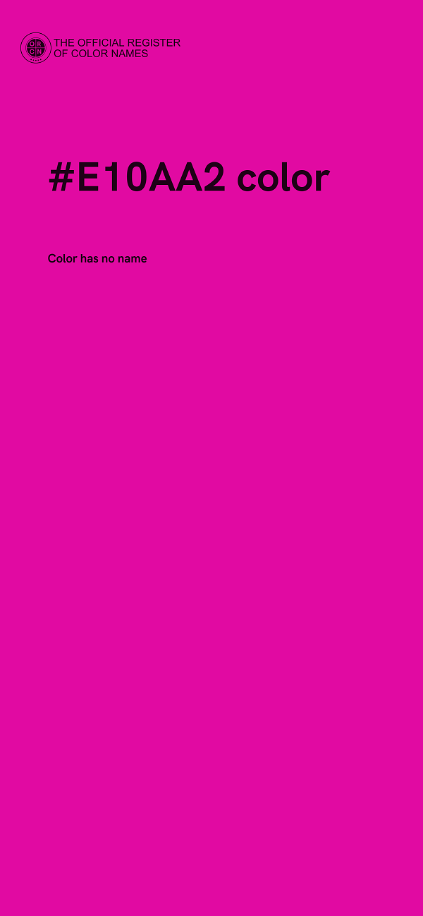 #E10AA2 color image