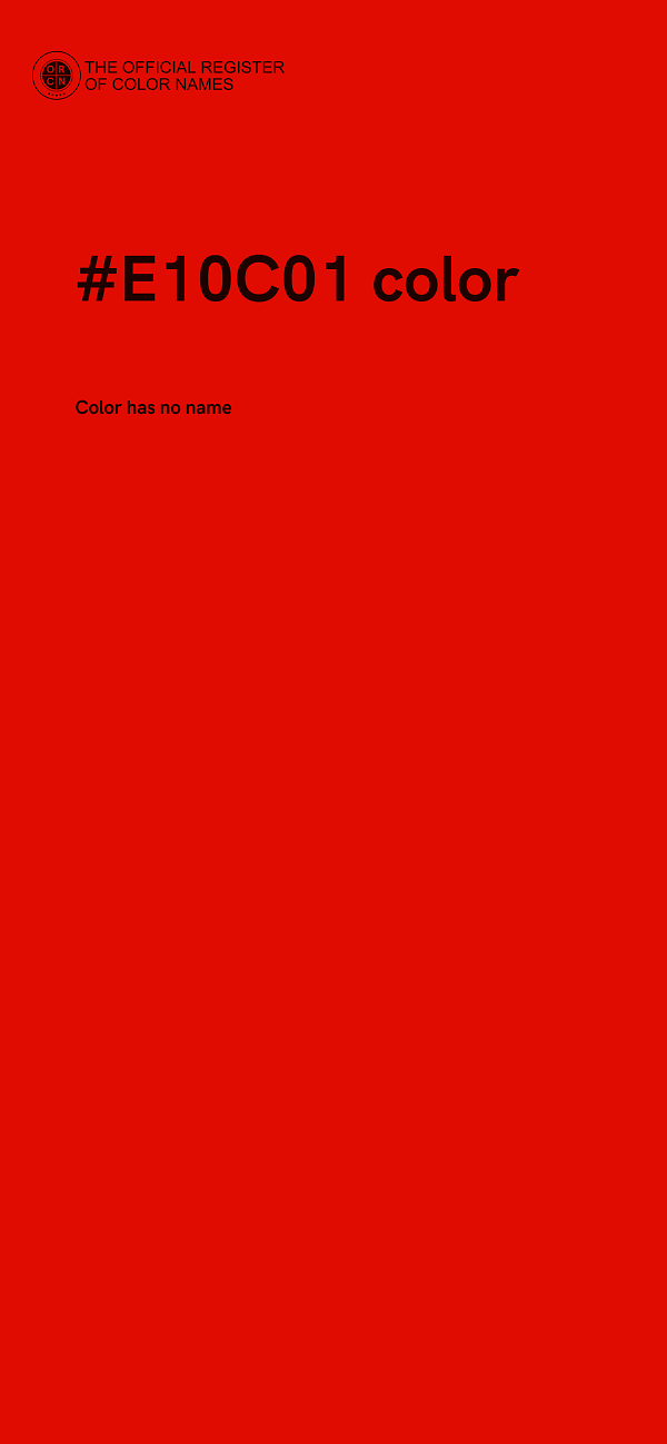 #E10C01 color image