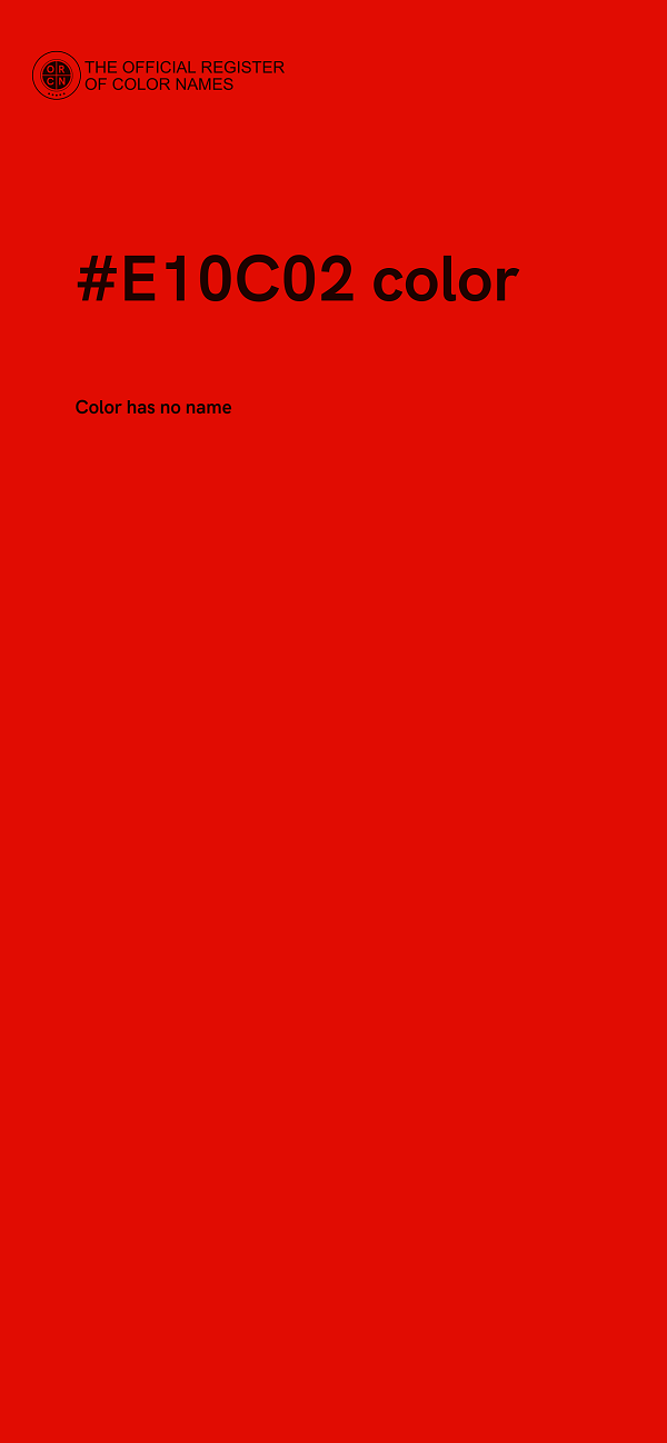 #E10C02 color image