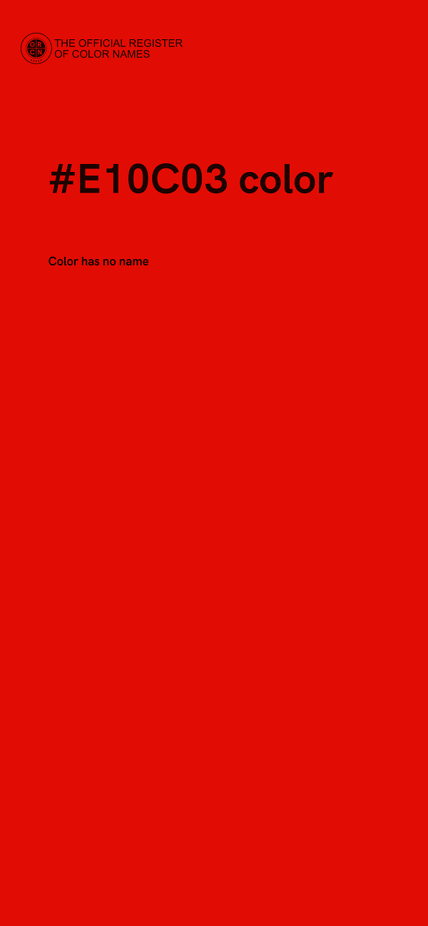 #E10C03 color image