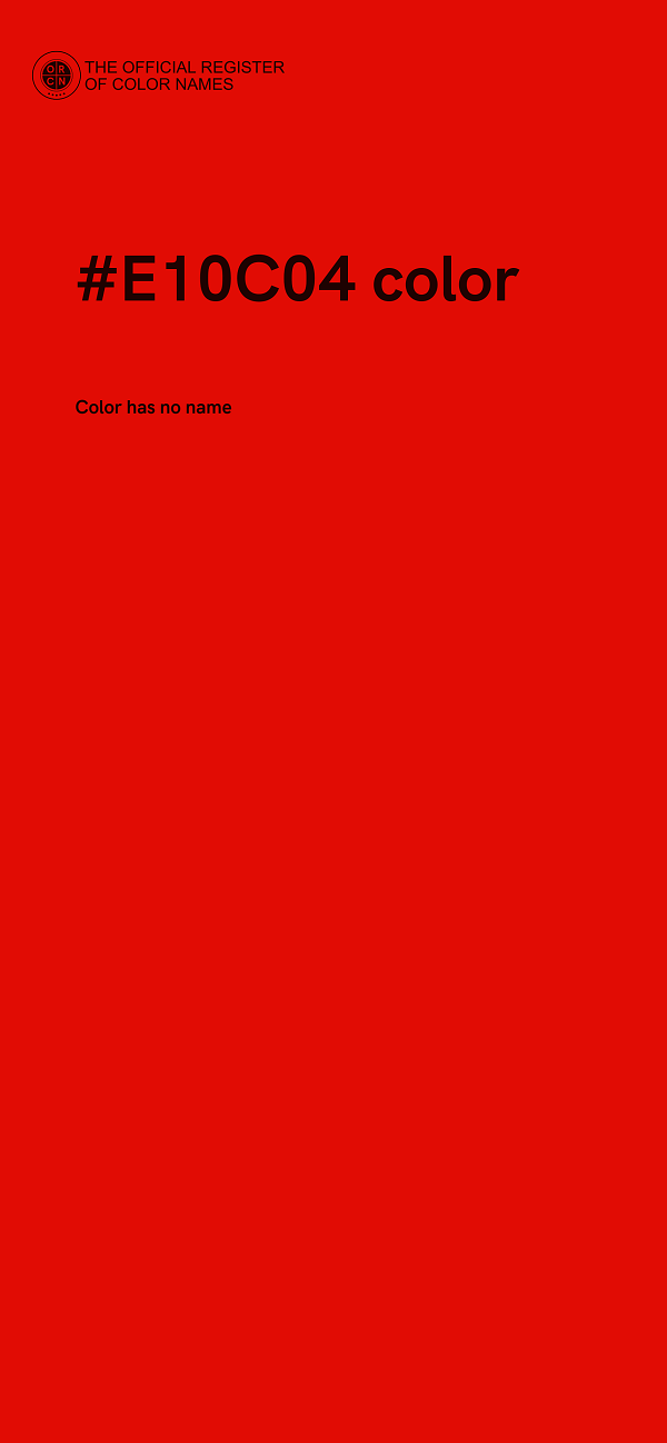 #E10C04 color image
