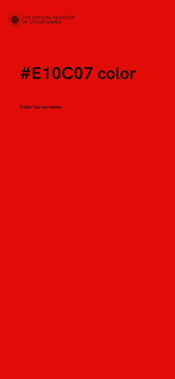 #E10C07 color image