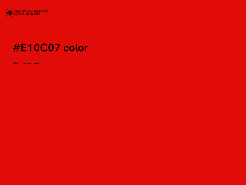 #E10C07 color image
