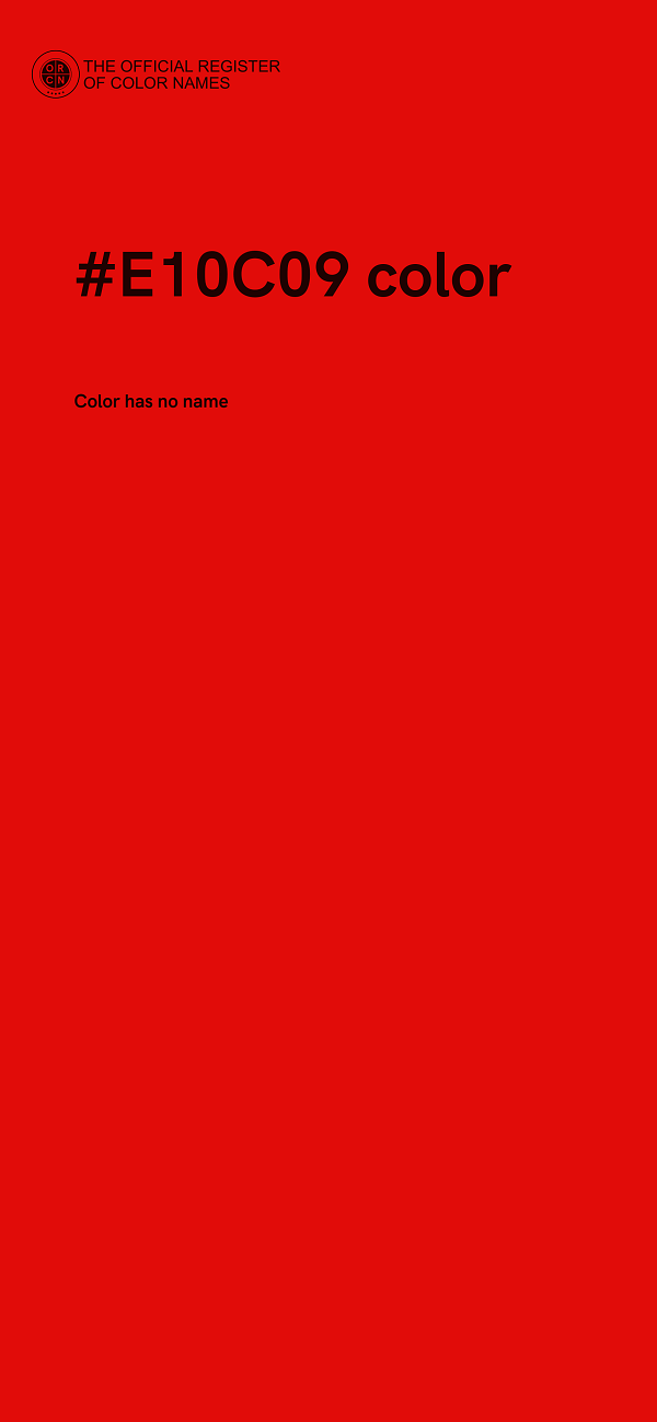 #E10C09 color image