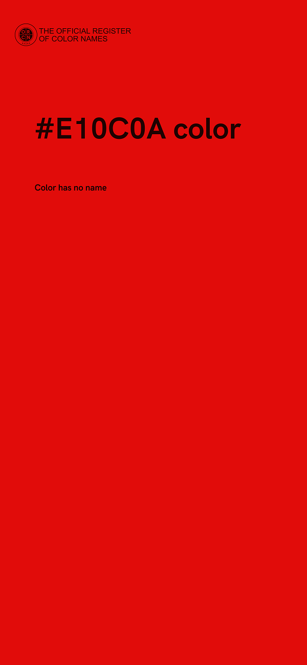 #E10C0A color image