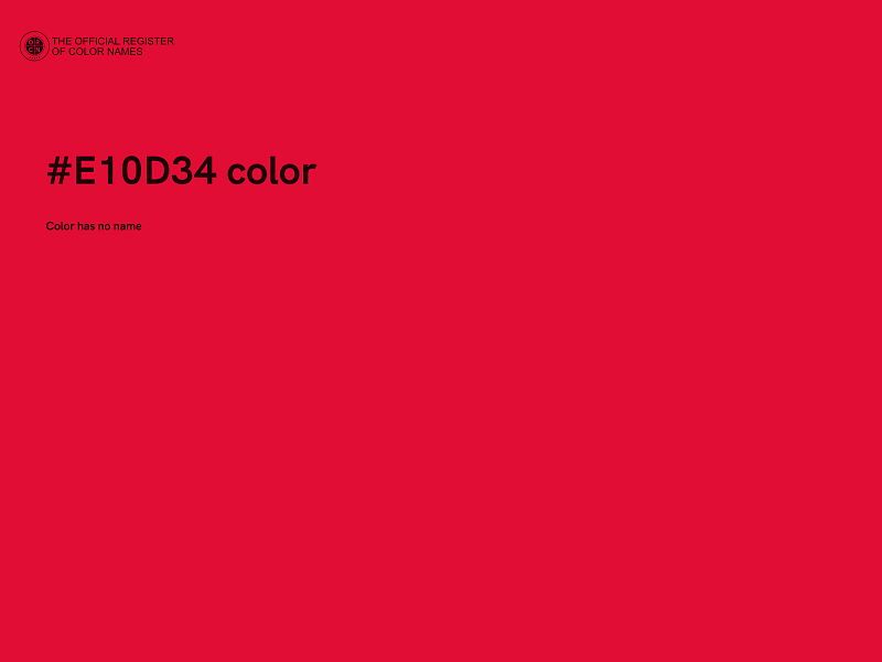 #E10D34 color image