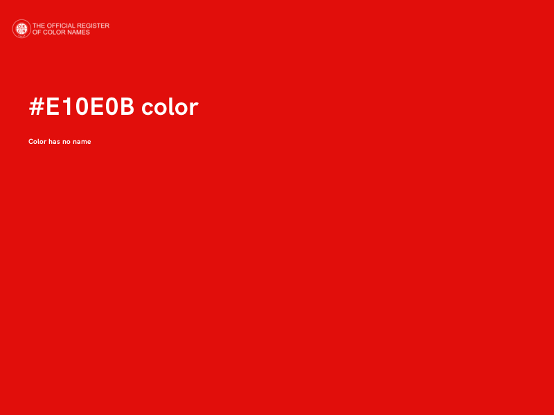 #E10E0B color image