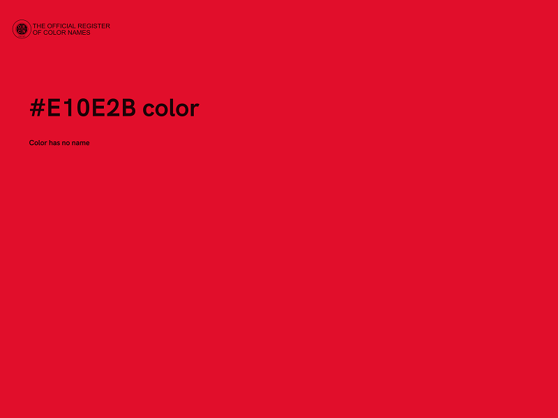 #E10E2B color image