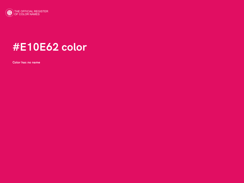 #E10E62 color image