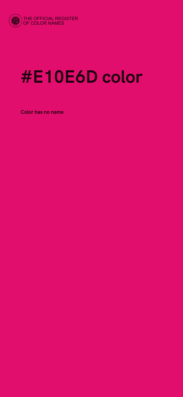 #E10E6D color image
