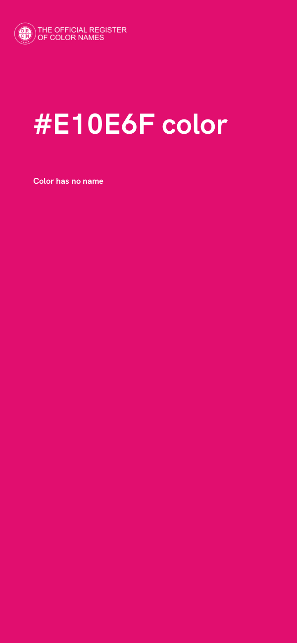 #E10E6F color image