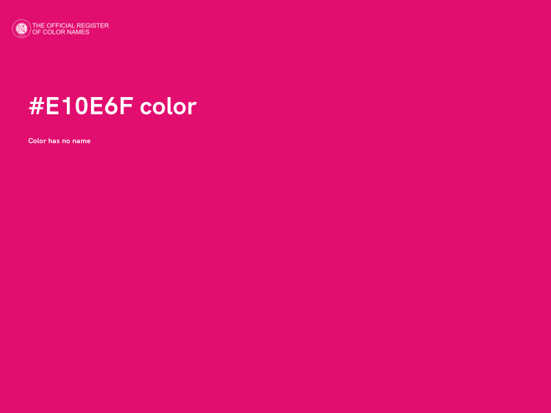 #E10E6F color image
