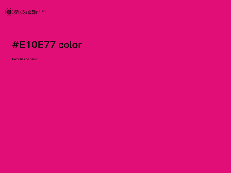 #E10E77 color image