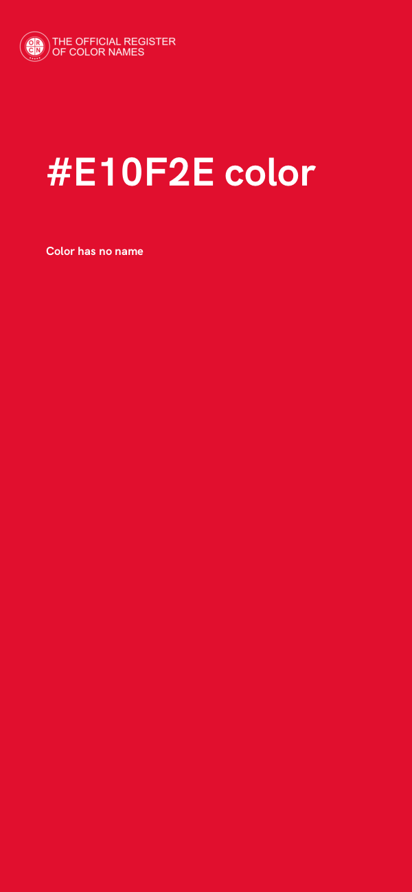 #E10F2E color image