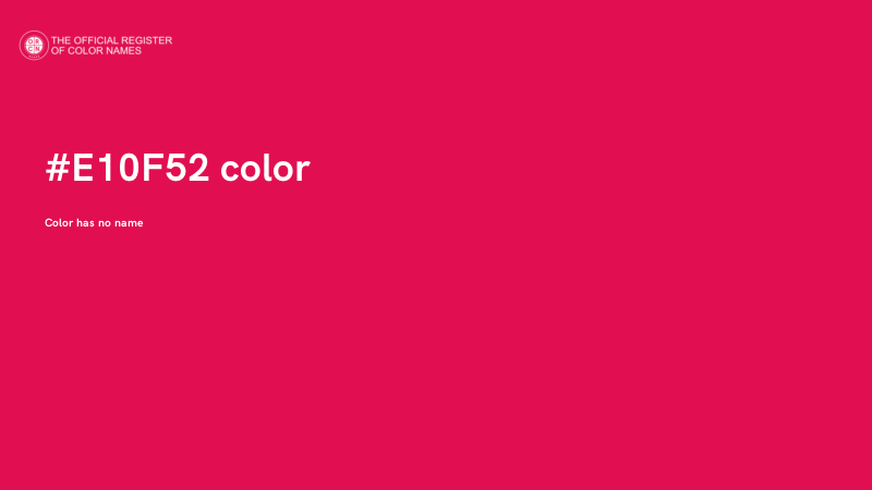 #E10F52 color image