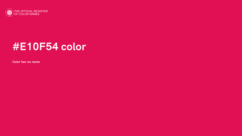 #E10F54 color image